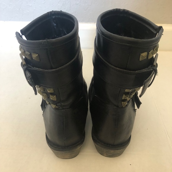 Forever 21 Studded Black Boots - Picture 5 of 9
